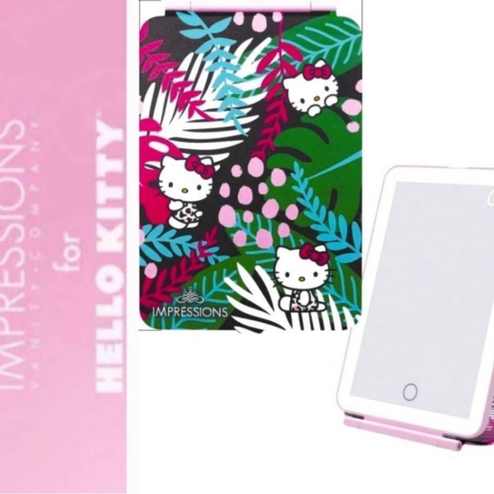 NEW Hello Kitty Touch Pad Mini Tri-Tone LED Makeup Mirror
